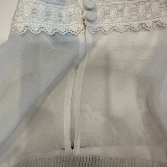 CeCe | Pleated Lace Sleeveless Dress | High Neck | Chiffon | Size 12 | NORDSTROM - Picture 7 of 9